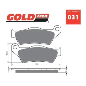 Brzdové destičky GOLDFREN 031 S3 14261 797.S0.31 Horká Nabídka