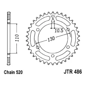 Řetězová rozeta JT JTR 486-42 42 zubů, 520 JTR486.42 727.43.27 Časově Omezené
