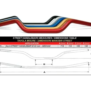 Bezpečná Platba Řídítka WRP ALU-STREET střední červená 2101-003 203.2101-003