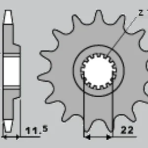 JR řetězové kolo přední 1252 13 (190213JT) KTM LC 4 88-09 Expresní Doručení
