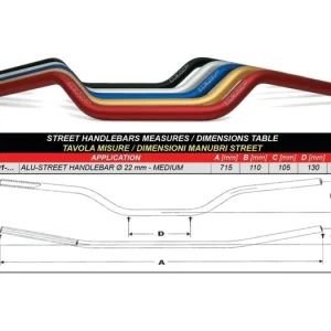 Akční Cena Řídítka WRP ALU-STREET střední modrá 2101-002 203.2101-002