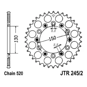 Exkluzivní Řetězová rozeta JT JTR 245/2-41 41 zubů, 520 JTR245/2.41 727.26.10