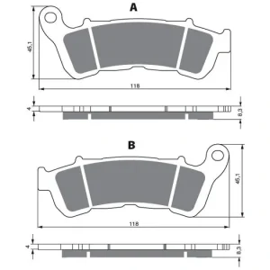 Nízká Cena Brzdové destičky GOLDFREN 257 AD 14792 797.A2.57