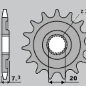 Záruka V Ceně GROSSKOPF řetězové kolo přední 2120 12 HONDA CR 125R 04-07, CRF 250R/X 04-17 (212012) (JTF1323.12)