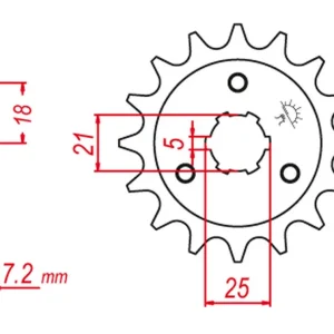 Nejprodávanější GROSSKOPF řetězové kolo přední 437 16 SUZUKI DR600/650 85-95 (+3) (JTF437.16)