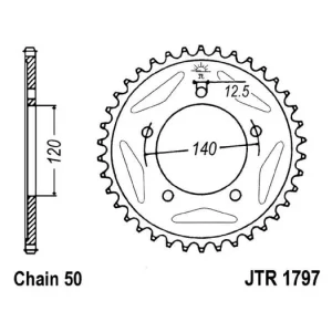 Originální Řetězová rozeta JT JTR 1797-41 41 zubů, 530 JTR1797.41 727.67.28