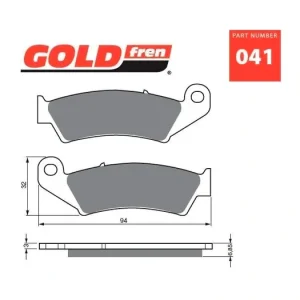 Trendový Brzdové destičky GOLDFREN 041 AD 14282 797.A0.41
