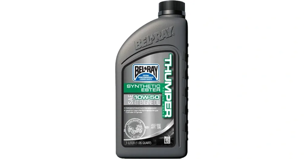 Motorový olej Bel-Ray THUMPER RACING WORKS SYNTHETIC ESTER 4T 10W-50 1 l Nová Kolekce
