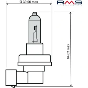 Doprava Zdarma Žárovka RMS 246510070 12V 35W, H8 modrá RMS.246510070