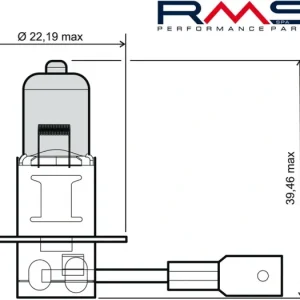 Žárovka RMS 246510040 12V 55W, H3 modrá RMS.246510040 Ruční Výroba