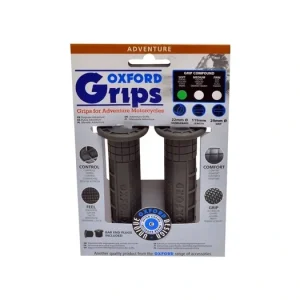 Gripy Adventure, OXFORD (tmavě šedá pryž, tvrdost pryže medium, na řidítka o průměru 22 mm, pár) M003-09 Velkoobchod