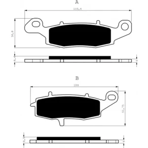Brzdové destičky GOLDFREN 124 S33 STREET REAR 46987 797.R1.24 Must-Have