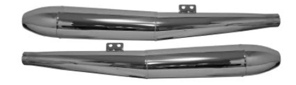 EMGO koncovka výfuku chromovaná pravá (NA vzor originál) BMW R 50 / 5, R75 / 5, R 60 / 5 69-72 (délka 81,5cm) Exkluzivní