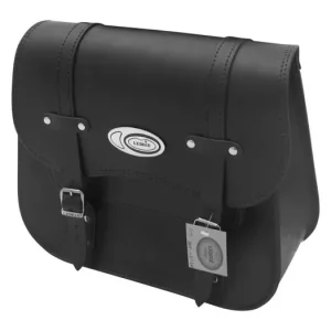 Kožené sedlové brašny Ledrie Postman 2x30l s pásem, hladké - černá Výprodej