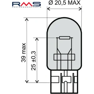 Žárovka RMS 246510385 12V 21W, T20 bílá RMS.246510385 Značkový