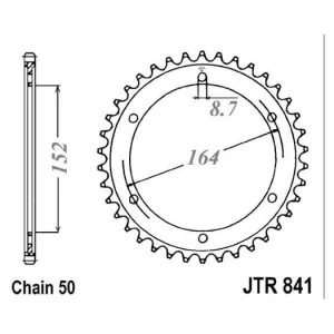 Řetězová rozeta JT JTR 841-42 42 zubů, 530 JTR841.42 727.23.54 Novinka