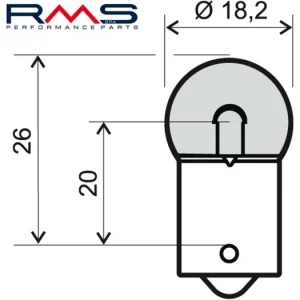 Žárovka RMS 246510235 12V 10W, R10 BA15S bílá RMS.246510235 Výhodná Nabídka