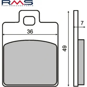 Brzdové destičky RMS 225100300 organické RMS.225100300 Cenový Hit