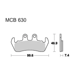 Brzdové destičky LUCAS MCB 630 organické 1708 787.30.11 Výhodná Nabídka