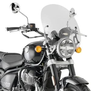 KAPPA plexi štít ROYAL ENFIELD SUPER meteor 650 23-25, 38 X 42 cm průhledný - potřebné upevnění A9058AK Ruční Výroba