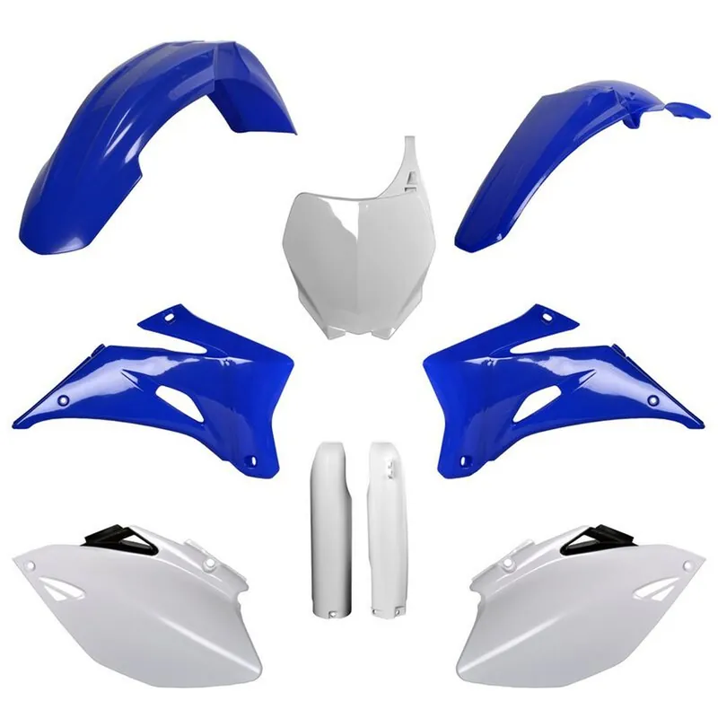 Jen Po Omezenou Doba POLISPORT kompletní sada plastů (FULL KIT) YAMAHA YZ 250F 06-07; YZ 450F 06-07 v sadě tabulka přední (8658100001) i kryty tlumičů (8398100001) barva světle modrá bílá OEM