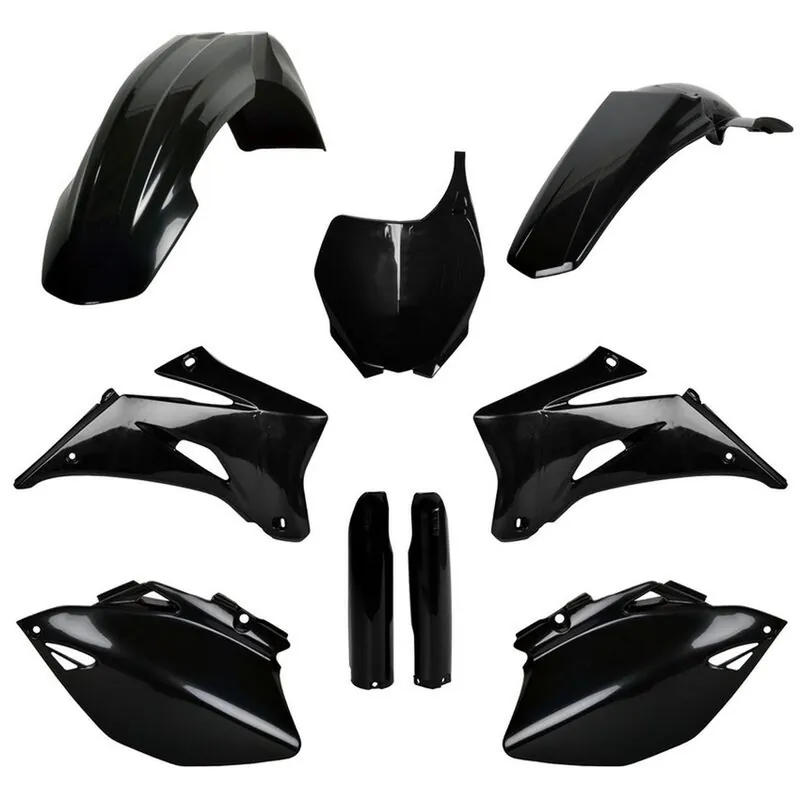 Prémiový POLISPORT kompletní sada plastů (FULL KIT) YAMAHA YZ 250F 06-07; YZ 450F 06-07 v sadě tabulka přední (8658100004) i kryty tlumičů (8398100002) barva černá