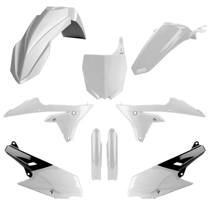 Cenový Hit POLISPORT kompletní sada plastů (FULL KIT) YAMAHA YZ 250F 14-18; YZ 450F 14-17 v sadě tabulka přední (8678400001) i kryty tlumičů (8352000001) barva bílá