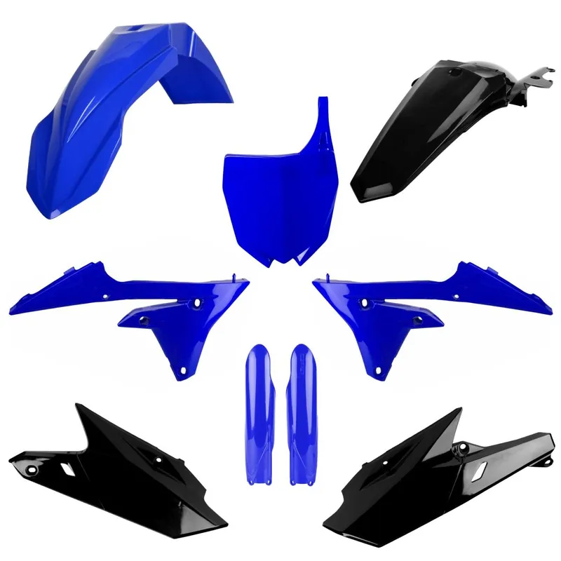 Sezónní Sleva POLISPORT kompletní sada plastů (FULL KIT) YAMAHA YZ 250F 14-18; YZ 450F 14-17 v sadě tabulka přední (8678400003) a kryty tlumičů (8352000003) barva světle modrá černá
