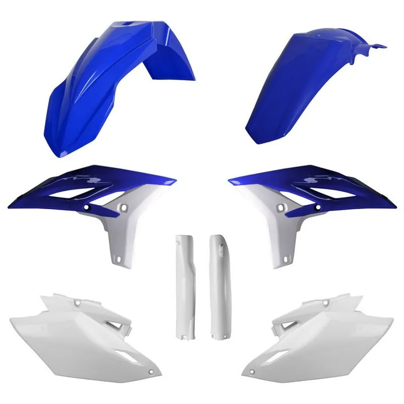 POLISPORT kompletní sada plastů (FULL KIT) YAMAHA WR 450F 12-15 v sadě kryty tlumičů (8398200001) barva modro bílá OEM Odeslání Ihned