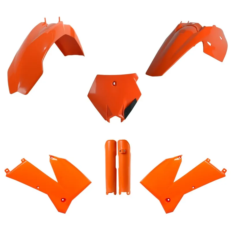 POLISPORT kompletní sada plastů (FULL KIT) KTM SX 05-06; XC/XC-F 06-07 v sadě kryty tlumičů (8399000002) barva oranžová Prémiový