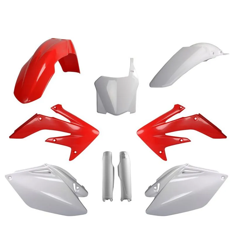 POLISPORT kompletní sada plastů (FULL KIT) HONDA CRF 250R 09 v sadě tabulka přední (8657500002) i kryty tlumičů (8351700002) barva červeno bílá OEM Tovární Cena