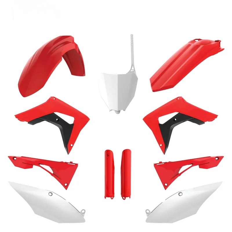 POLISPORT kompletní sada plastů (FULL KIT) HONDA CRF 250RX 19-21; CRF 450RX 17-20 v sadě tabulka přední (8667200002) i kryty tlumičů (8351900003) barva červená černá Hromadná Objednávka
