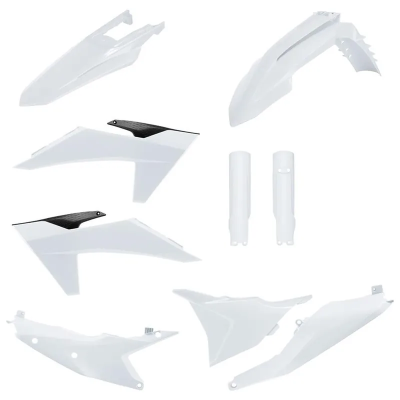 Ihned K Objednání POLISPORT kompletní sada plastů (FULL KIT) KTM EXC/EXC-F/XC-W/XC-WF TBI 24-25 v sadě kryty tlumičů (8352500001) barva bílá