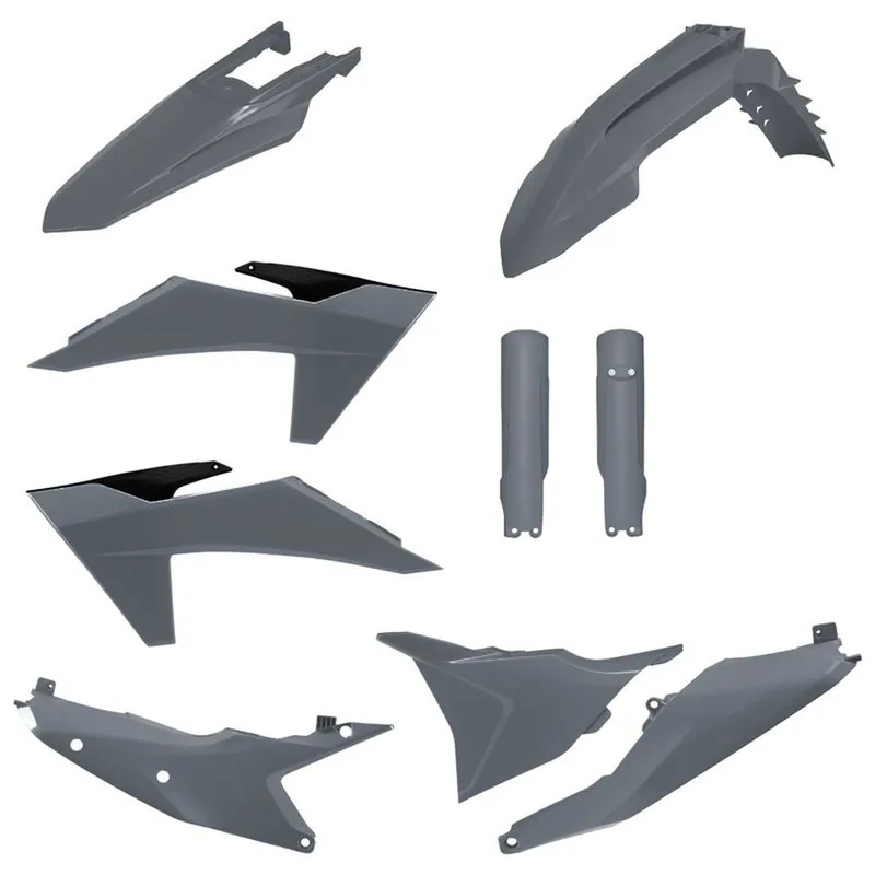 POLISPORT kompletní sada plastů (FULL KIT) KTM EXC/EXC-F/XC-W/XC-WF TBI 24-25 v sadě kryty tlumičů (8352500003) barva šedá (N-GRAY) Nejprodávanější