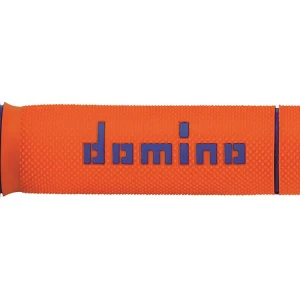 Nízká Cena DoMINO řazení (gripy) (GRIPY) OFF ROAD X-tremE dvousložkový barva černá oranžová/světle modrý