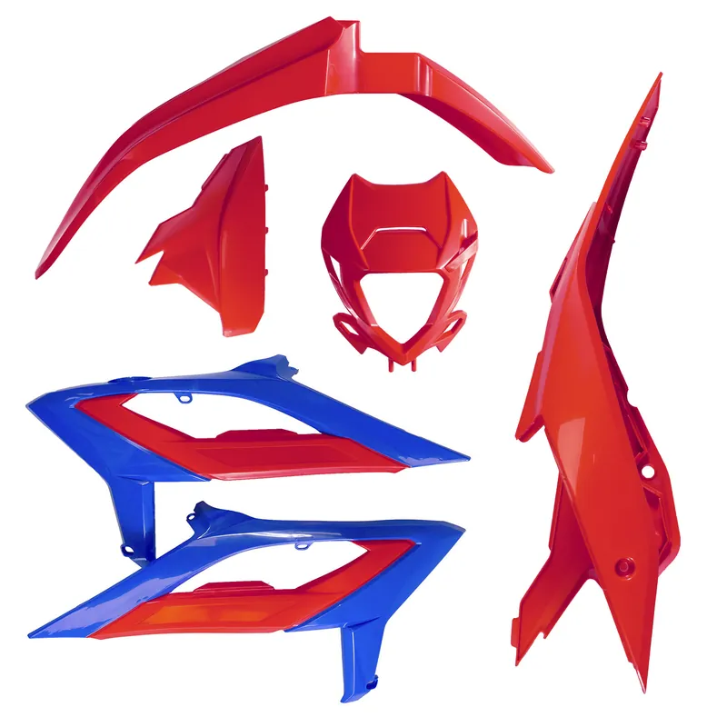 UFO kompletní sada plastů BETA RR 125 / 250 / 300 / 350 / 400 / 450 23-24 barva červená / světle modrý závodní Nová Kolekce