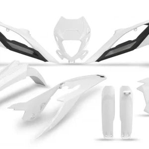 UFO kompletní sada plastů (FULL KIT) s kryty tlumičů BETA RR 125 / 250 / 300 / 350 / 400 / 450 23-24 barva bílá Nová Kolekce