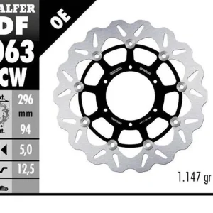 GALFER přední brzdový kotouč HONDA CBR 600F4 i sport 01-10; CB 900 HORNET 01-; VTX 1800C 01- (WAVE FLOATING) (296X94X5mm) Doprava Zdarma