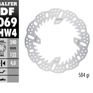 Hromadná Objednávka GALFER brzdový kotouč zadní HONDA CR 125/250; CRF250R 04-23; CRF 450R 09-23 (240X140X4mm) SHARK ENDURO MX
