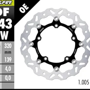 Cenově Výhodný GALFER přední brzdový kotouč KOVE 800X PRO 23-25 (WAVE FLOATING) (320X139X4mm)