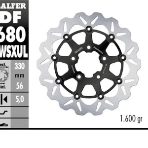 GALFER přední brzdový kotouč HARLEY-DAVIDSON (330X56X5) (WAVE) (OVERSIZE) plovoucí Nejprodávanější