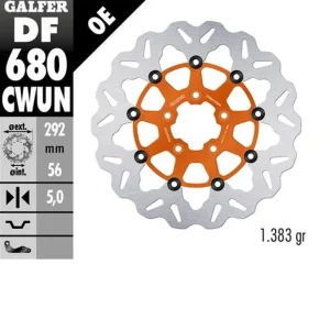 GALFER přední brzdový kotouč HARLEY-DAVIDSON (292X56X5) (WAVE) plovoucí barva oranžová Bezpečná Platba