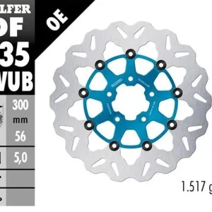 Celosvětová Doprava GALFER přední brzdový kotouč HARLEY-DAVIDSON (300X56X5) plovoucí barva světle modrá