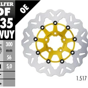 Super Cena GALFER přední brzdový kotouč HARLEY-DAVIDSON (300X56X5) plovoucí barva zlatá