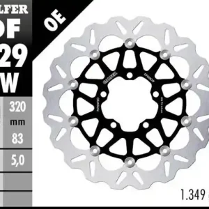 Garance Vrácení Peněz GALFER přední brzdový kotouč TRIUMPH TIGER 850 24; TIGER 900 20-24; TIGER 1200 20-24; SPEED TRIPLE 1050/1200 18-24; ROCKET 3 2500 20-24 (WAVE FLOATING) (3200X83X5mm)