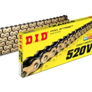 DID hnací řetěz 520VX3GB-122 (122 článků) X-RING zlatá rozpojený + spona Levný