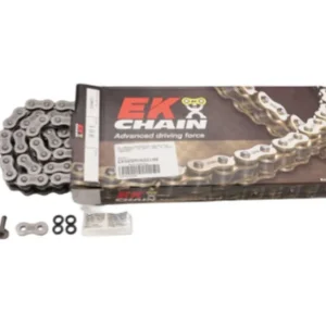 EK hnací řetěz EK530MVXZ2 122 článků QX-RING (DO 1100ccm) (41,8 KN) vyrobeno v Japonsku nýtovací spojka Pouze Dnes