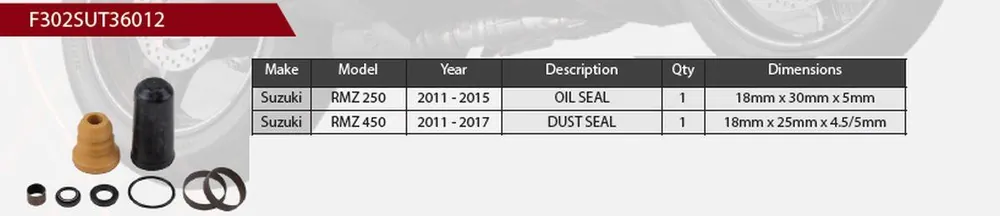 Nejprodávanější SHOWA sada na opravu centrálního (zadního) tlumiče SUZUKI RMZ 250 11-15, RMZ 450 11-17 (SERVICE KIT)