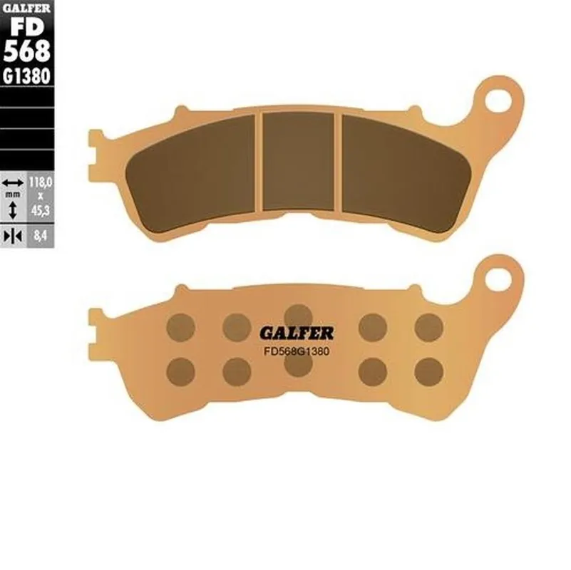 Zlevněný GALFER brzdové destičky KH388 sintrované barva zlatá SCOOTER HONDA FES S-WINGS 125/150 07-11