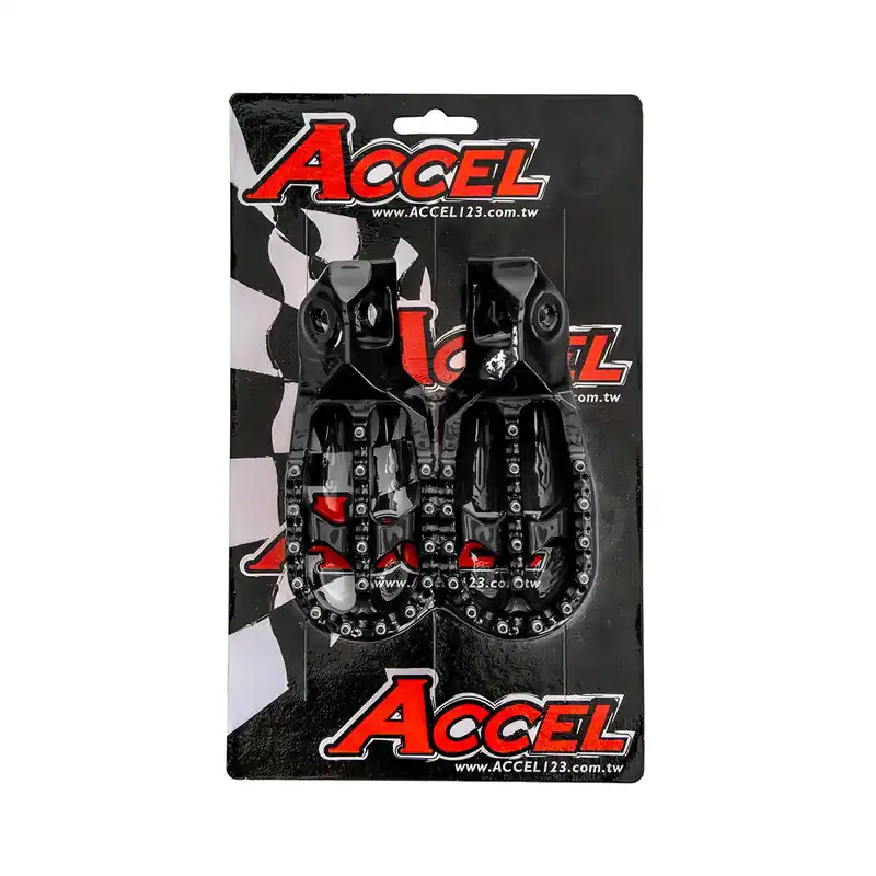 ACCEL stupačky KTM SX / SXF / XC / XCF 125 / 250 / 250 / 300 / 350 / 450 23-25, HUSQVARNA TC / TX / FC / FX 125 / 250 / 300 / 350 / 450 23-25 barva černá Top Prodej